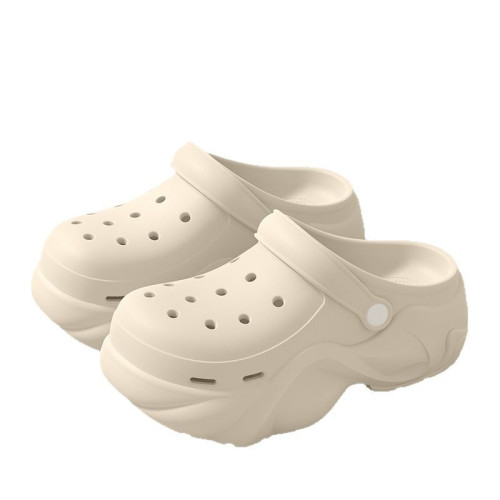 踩屎感厚底洞洞鞋女款2025新款外穿夏季海邊沙灘防滑包頭涼拖女士 踩屎感厚底洞洞鞋女款2025新款外穿夏季海邊沙灘防滑包頭涼拖女士