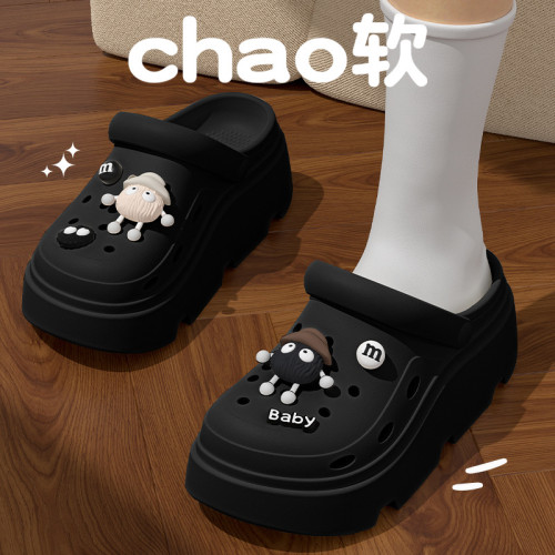 洞洞鞋女款2025新款夏季外穿沙灘防滑防臭增高厚底包頭拖鞋女夏季 洞洞鞋女款2025新款夏季外穿沙灘防滑防臭增高厚底包頭拖鞋女夏季