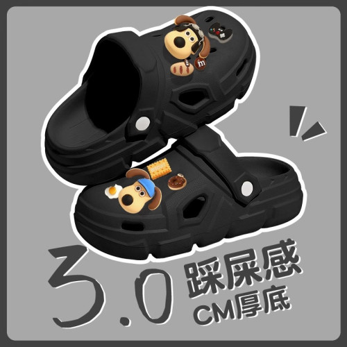 男士洞洞鞋夏天外穿踩屎感厚底EVA防滑防臭運動開車包頭半拖鞋男 男士洞洞鞋夏天外穿踩屎感厚底EVA防滑防臭運動開車包頭半拖鞋男
