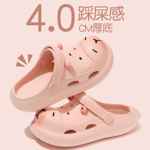 2025夏季新款卡皮巴拉洞洞鞋透氣防滑兒童款室內外兩穿厚底拖鞋女 2025夏季新款卡皮巴拉洞洞鞋透氣防滑兒童款室內外兩穿厚底拖鞋女