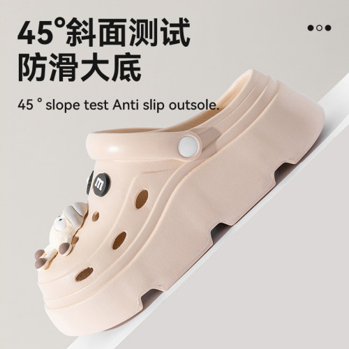 厚底洞洞鞋女款2025新款外穿海邊沙灘超火包頭防滑涼拖鞋女士夏季 厚底洞洞鞋女款2025新款外穿海邊沙灘超火包頭防滑涼拖鞋女士夏季