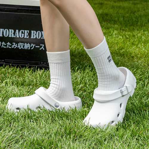 洞洞鞋女士夏季防滑耐磨露營包頭拖 外穿EVA鏤空透氣不臭腳涼拖鞋 洞洞鞋女士夏季防滑耐磨露營包頭拖 外穿EVA鏤空透氣不臭腳涼拖鞋