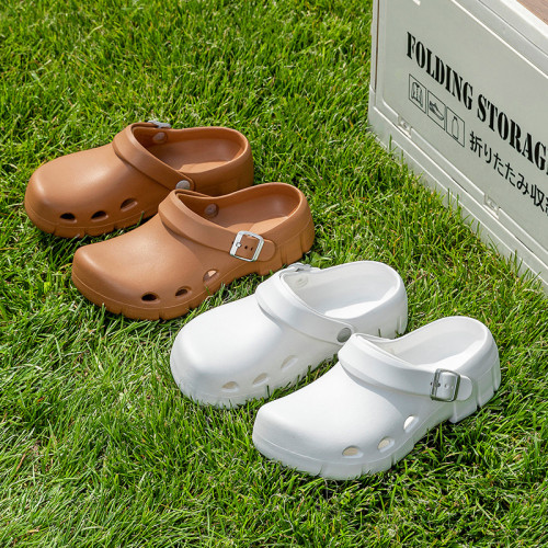 洞洞鞋女士夏季防滑耐磨露營包頭拖 外穿EVA鏤空透氣不臭腳涼拖鞋 洞洞鞋女士夏季防滑耐磨露營包頭拖 外穿EVA鏤空透氣不臭腳涼拖鞋