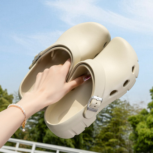 洞洞鞋女士夏季防滑耐磨露營包頭拖 外穿EVA鏤空透氣不臭腳涼拖鞋 洞洞鞋女士夏季防滑耐磨露營包頭拖 外穿EVA鏤空透氣不臭腳涼拖鞋