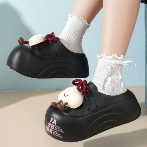 卡通厚底EVA女士洞洞鞋2025夏新款透氣防滑踩屎感涼拖鞋 卡通厚底EVA女士洞洞鞋2025夏新款透氣防滑踩屎感涼拖鞋