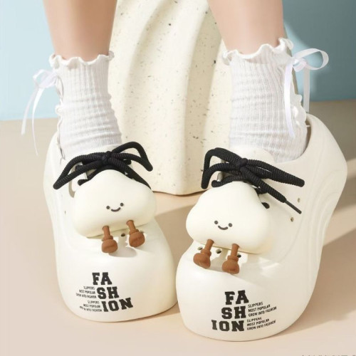 卡通厚底EVA女士洞洞鞋2025夏新款透氣防滑踩屎感涼拖鞋 卡通厚底EVA女士洞洞鞋2025夏新款透氣防滑踩屎感涼拖鞋