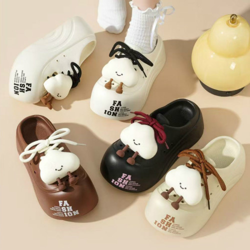 卡通厚底EVA女士洞洞鞋2025夏新款透氣防滑踩屎感涼拖鞋 卡通厚底EVA女士洞洞鞋2025夏新款透氣防滑踩屎感涼拖鞋