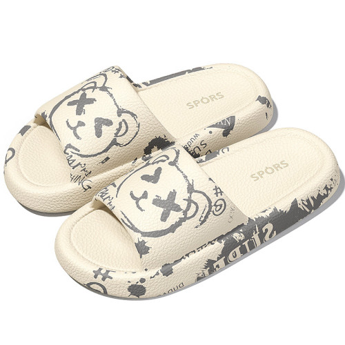 浴室防滑拖鞋女款夏季情侶家居室內軟底家用卡通eva涼拖鞋男