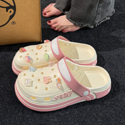 洞洞鞋女2025新款夏季外穿ins可愛學生包頭沙灘防滑運動涼拖鞋男