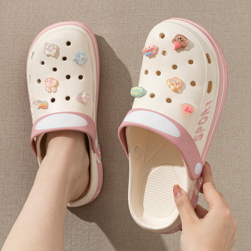 洞洞鞋女2025新款夏季外穿ins可愛學生包頭沙灘防滑運動涼拖鞋男 洞洞鞋女2025新款夏季外穿ins可愛學生包頭沙灘防滑運動涼拖鞋男