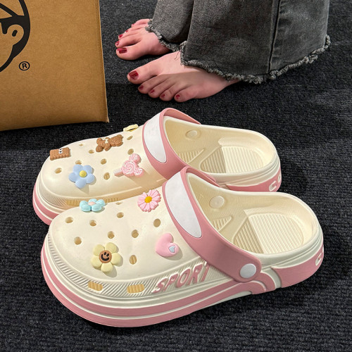 洞洞鞋女2025新款夏季外穿ins可愛學生包頭沙灘防滑運動涼拖鞋男 洞洞鞋女2025新款夏季外穿ins可愛學生包頭沙灘防滑運動涼拖鞋男