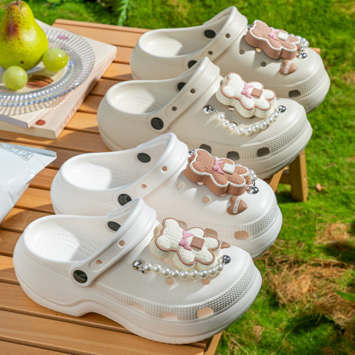 洞洞鞋女士2025新款夏季卡通可愛外穿厚底增高防滑沙灘鞋涼拖鞋女 洞洞鞋女士2025新款夏季卡通可愛外穿厚底增高防滑沙灘鞋涼拖鞋女