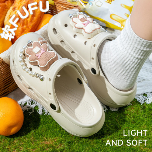 洞洞鞋女士2025新款夏季卡通可愛外穿厚底增高防滑沙灘鞋涼拖鞋女 洞洞鞋女士2025新款夏季卡通可愛外穿厚底增高防滑沙灘鞋涼拖鞋女