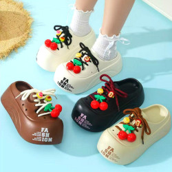 踩屎感厚底包頭半拖鞋女夏外穿懶人鞋2025新款小衆兩穿沙灘洞洞鞋