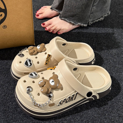 男士洞洞鞋夏季外穿耐磨2025新款沙灘防滑戶外開車兩穿包頭涼拖鞋 男士洞洞鞋夏季外穿耐磨2025新款沙灘防滑戶外開車兩穿包頭涼拖鞋