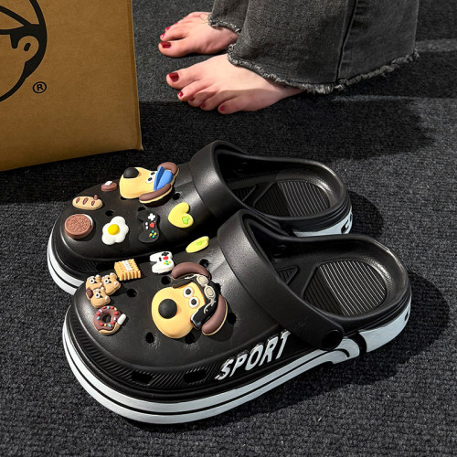 男士洞洞鞋夏季外穿耐磨2025新款沙灘防滑戶外開車兩穿包頭涼拖鞋 男士洞洞鞋夏季外穿耐磨2025新款沙灘防滑戶外開車兩穿包頭涼拖鞋