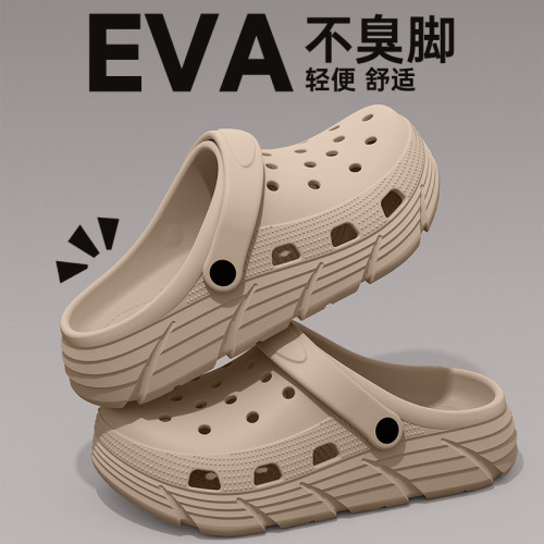 洞洞鞋女2025新款外穿厚底海邊沙灘防滑eva包頭半涼拖鞋女士夏季 洞洞鞋女2025新款外穿厚底海邊沙灘防滑eva包頭半涼拖鞋女士夏季