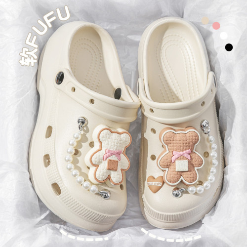 可愛洞洞鞋女款2025夏季防滑防臭踩屎感外穿厚底增高EVA涼拖鞋女 可愛洞洞鞋女款2025夏季防滑防臭踩屎感外穿厚底增高EVA涼拖鞋女