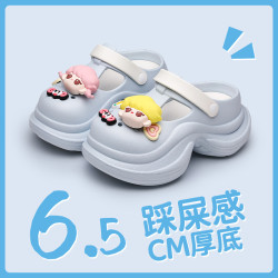 小蠻腰洞洞鞋女增高厚底踩屎感拖鞋夏季外穿透氣防滑eva涼鞋