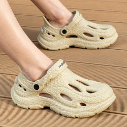 2025新款溯谿涉水鞋男士外穿沙灘洞洞鞋戶外防滑包跟開車釣魚涼鞋