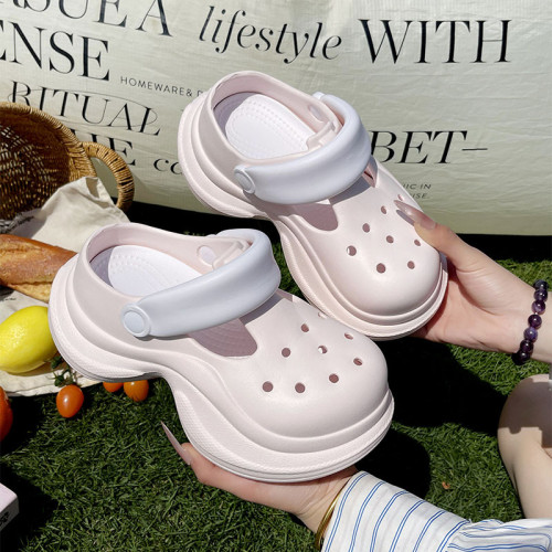 增高洞洞鞋女夏季外穿厚底踩屎感海邊沙灘絕美網紅超火兩穿涼拖鞋 增高洞洞鞋女夏季外穿厚底踩屎感海邊沙灘絕美網紅超火兩穿涼拖鞋