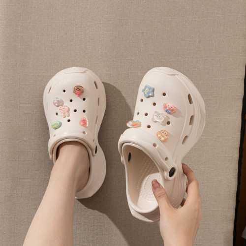 DIY洞洞鞋女款夏天外穿可愛ins小個子厚底增高防滑eva包頭涼拖鞋 DIY洞洞鞋女款夏天外穿可愛ins小個子厚底增高防滑eva包頭涼拖鞋