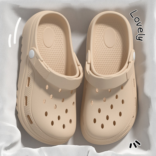 厚底洞洞鞋女款夏季外穿2025新款防滑防臭沙灘增高踩屎感涼拖鞋女 厚底洞洞鞋女款夏季外穿2025新款防滑防臭沙灘增高踩屎感涼拖鞋女