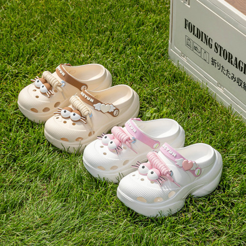 厚底EVA洞洞鞋增高鞋女外穿2025新款防滑踩屎感沙灘兩穿涼拖夏季 厚底EVA洞洞鞋增高鞋女外穿2025新款防滑踩屎感沙灘兩穿涼拖夏季