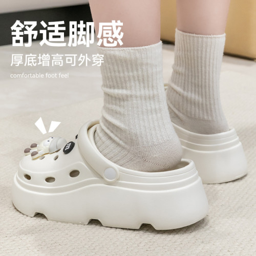 踩屎感洞洞鞋女款2025新款外穿厚底海邊沙灘防滑包頭涼拖女士夏季 踩屎感洞洞鞋女款2025新款外穿厚底海邊沙灘防滑包頭涼拖女士夏季