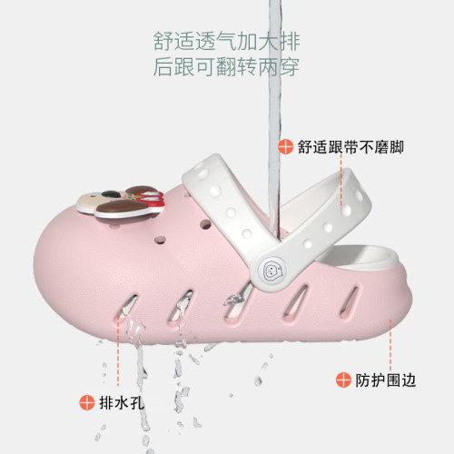 兒童洞洞鞋女童防滑夏季新款可愛寶寶包頭涼鞋女孩男童戶外沙灘鞋