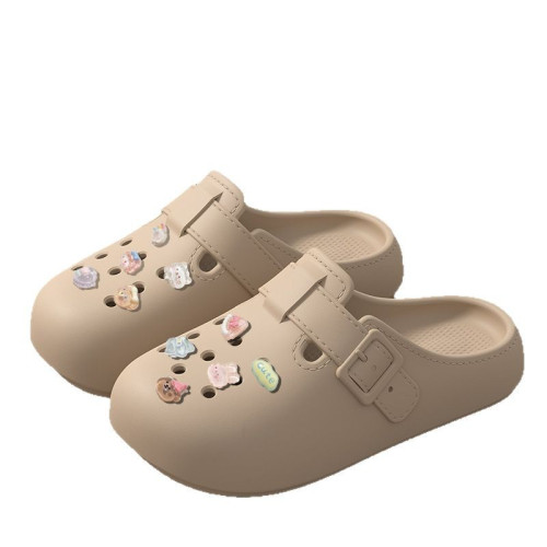 洞洞鞋女款2025新款夏季外穿海邊沙灘厚底防滑超火勃肯包頭半拖鞋 洞洞鞋女款2025新款夏季外穿海邊沙灘厚底防滑超火勃肯包頭半拖鞋