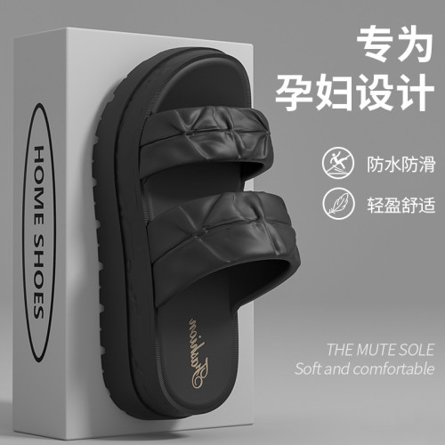 厚底涼拖鞋女夏季時尚網紅外穿小個子增高踩屎感沙灘防滑兩穿涼鞋