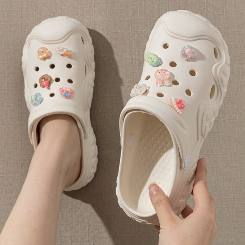 洞洞鞋女夏季2025新款可愛外穿沙灘防滑防臭厚底eva包頭涼拖鞋女 洞洞鞋女夏季2025新款可愛外穿沙灘防滑防臭厚底eva包頭涼拖鞋女