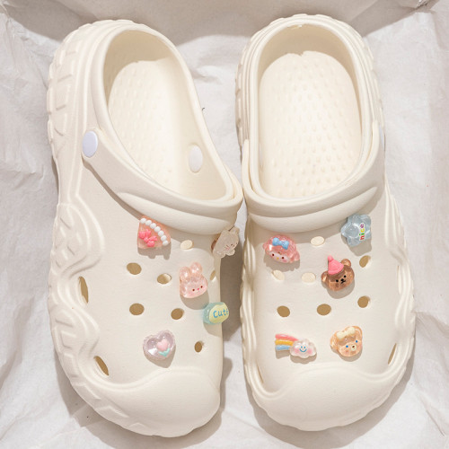 洞洞鞋女夏季2025新款可愛外穿沙灘防滑防臭厚底eva包頭涼拖鞋女 洞洞鞋女夏季2025新款可愛外穿沙灘防滑防臭厚底eva包頭涼拖鞋女