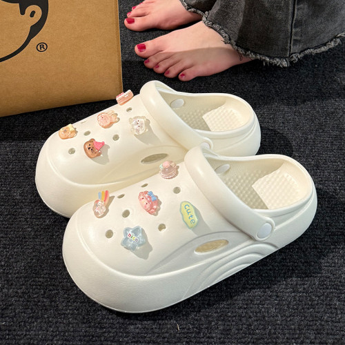 踩屎感洞洞鞋女夏季外穿2025新款超火厚底海邊沙灘防滑包頭半拖鞋 踩屎感洞洞鞋女夏季外穿2025新款超火厚底海邊沙灘防滑包頭半拖鞋