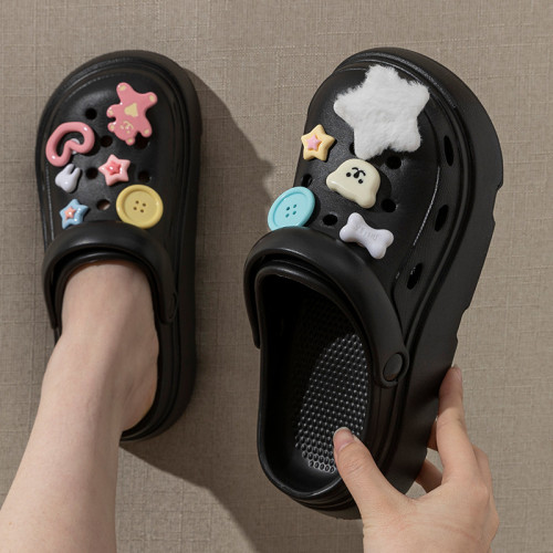 厚底洞洞鞋女式外穿增高2025夏季新款EVA防臭沙灘包頭涼拖鞋女士 厚底洞洞鞋女式外穿增高2025夏季新款EVA防臭沙灘包頭涼拖鞋女士