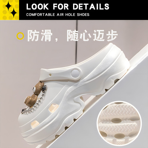 7.0cm洞洞鞋女士厚底增高夏季外穿2025新款eva防滑防臭沙灘涼拖鞋 7.0cm洞洞鞋女士厚底增高夏季外穿2025新款eva防滑防臭沙灘涼拖鞋