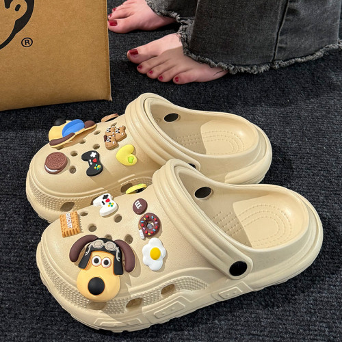 踩屎感洞洞鞋女2025新款夏天外穿開車軟底防臭辦公室包頭女涼拖鞋 踩屎感洞洞鞋女2025新款夏天外穿開車軟底防臭辦公室包頭女涼拖鞋