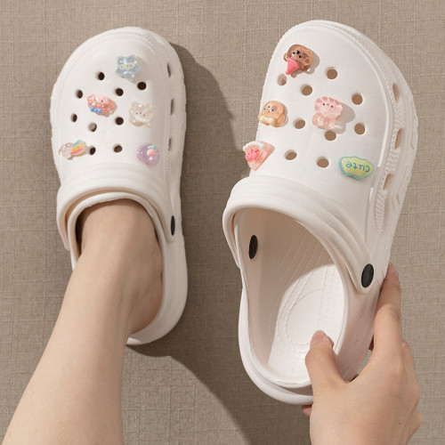 洞洞鞋女款夏季外穿厚底防滑沙灘海邊可愛DIY包頭不臭腳涼拖鞋女 洞洞鞋女款夏季外穿厚底防滑沙灘海邊可愛DIY包頭不臭腳涼拖鞋女
