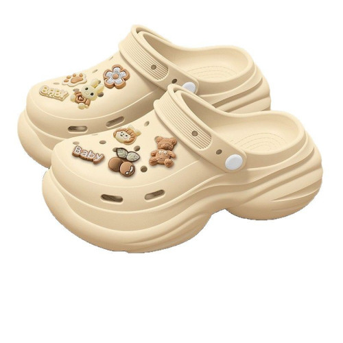 孕婦防滑洞洞鞋女2025新款夏季外穿厚底逛街度假包頭半涼拖鞋女士 孕婦防滑洞洞鞋女2025新款夏季外穿厚底逛街度假包頭半涼拖鞋女士