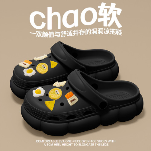 厚底洞洞鞋女夏季外穿2025新款室內防滑戶外沙灘包頭半涼拖鞋女士 厚底洞洞鞋女夏季外穿2025新款室內防滑戶外沙灘包頭半涼拖鞋女士