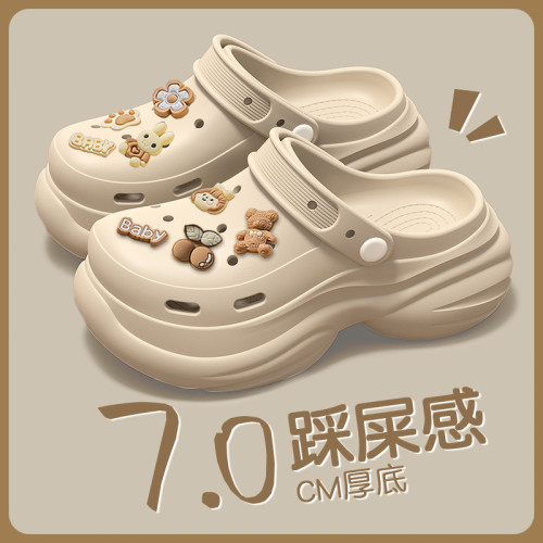 洞洞鞋女款2025新款外穿小個子厚底增高防滑eva包頭涼拖女士夏季 洞洞鞋女款2025新款外穿小個子厚底增高防滑eva包頭涼拖女士夏季