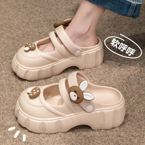 瑪麗珍洞洞鞋女夏外穿2025新款室內家居厚底增高防滑沙灘涼拖鞋 瑪麗珍洞洞鞋女夏外穿2025新款室內家居厚底增高防滑沙灘涼拖鞋