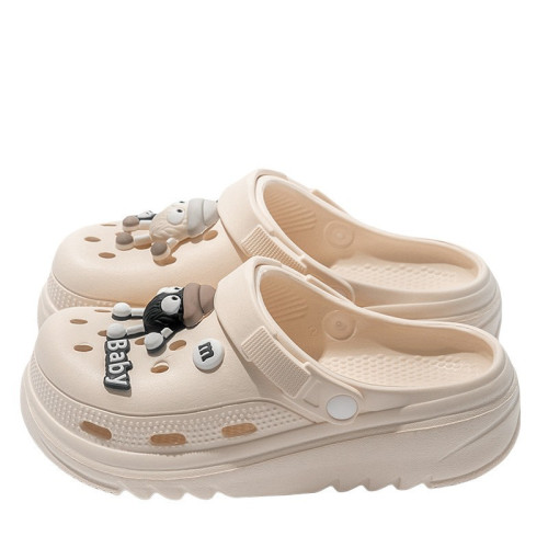 洞洞鞋女款夏季外穿2025新款室內家居厚底沙灘防滑包頭半拖鞋女士 洞洞鞋女款夏季外穿2025新款室內家居厚底沙灘防滑包頭半拖鞋女士