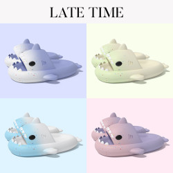 兒童菸花漸變鯊魚拖鞋男童女童夏外穿2025新款室內居家用寶寶涼拖
