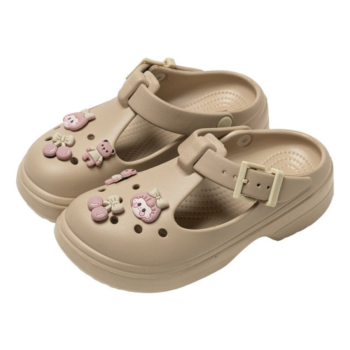 甜美風diy配飾2025年夏日新款厚底包頭涼拖鞋親子款可愛卡通洞洞 甜美風diy配飾2025年夏日新款厚底包頭涼拖鞋親子款可愛卡通洞洞