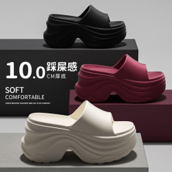 厚底拖鞋女2025新款夏季外穿增高家居防滑海邊沙灘踩屎感eva涼拖