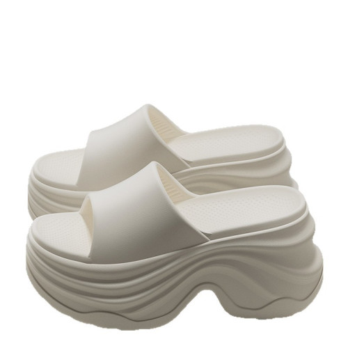 厚底拖鞋女2025新款夏季外穿增高家居防滑海邊沙灘踩屎感eva涼拖 厚底拖鞋女2025新款夏季外穿增高家居防滑海邊沙灘踩屎感eva涼拖