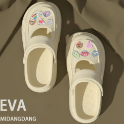 瑪麗珍洞洞鞋女2025新款夏季可愛厚底增高防滑踩屎感涼拖鞋女外穿