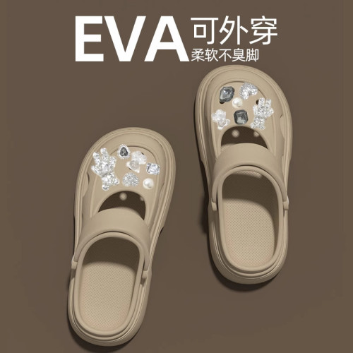 瑪麗珍洞洞鞋女2025新款夏季可愛厚底增高防滑踩屎感涼拖鞋女外穿